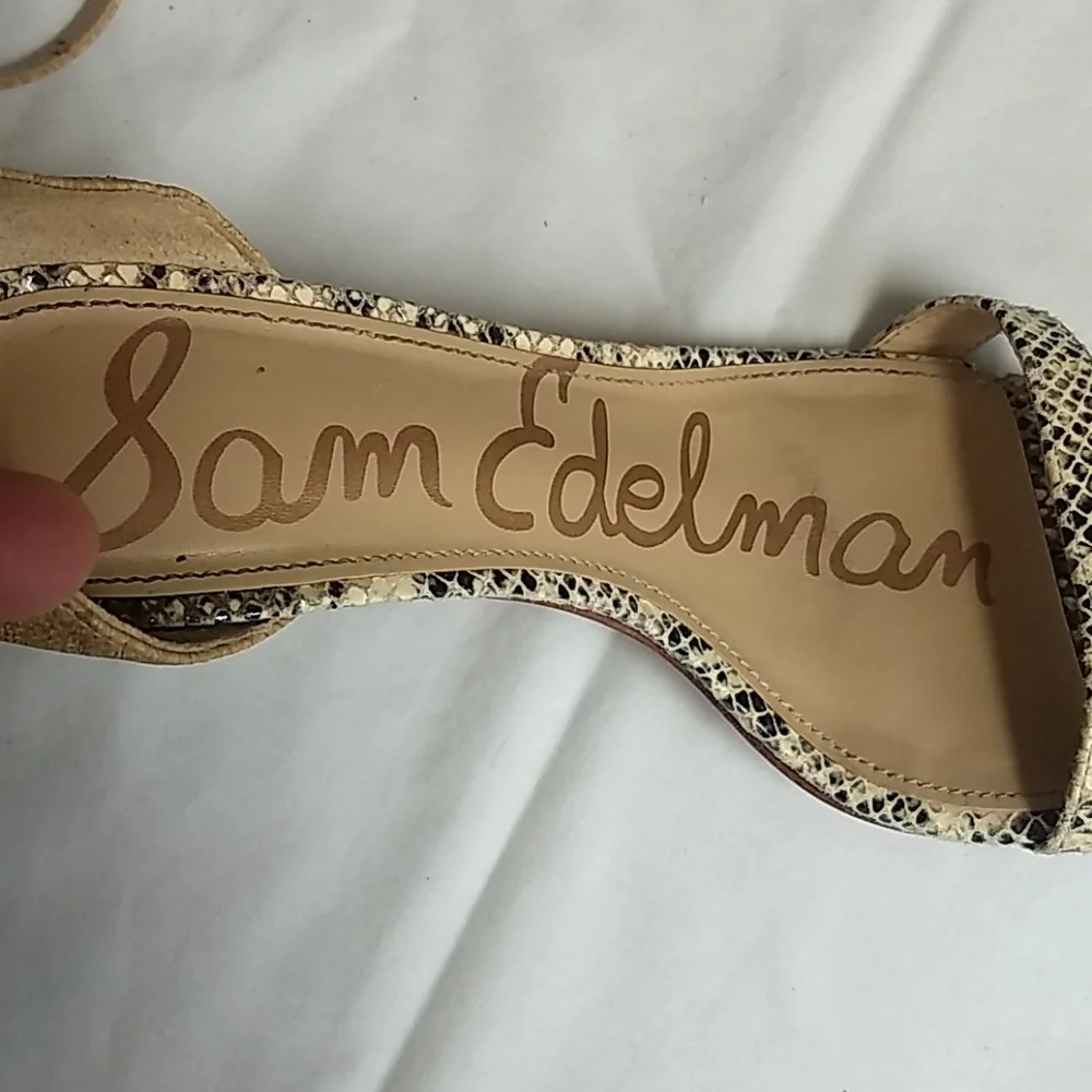 Sam Edelman Snakeskin Strappy Heels Sandals